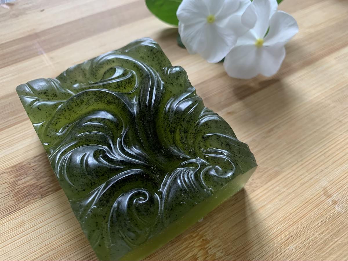 Mighty Swirl Dark Green Hydrating Soap Bar