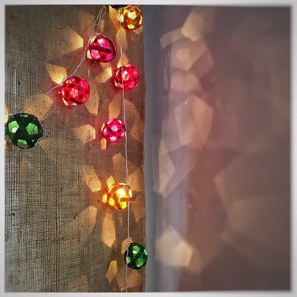 Bamboo Handmade Fairy Light /Festive Decorative Light-Ball Design