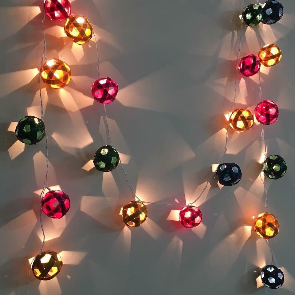 Bamboo Handmade Fairy Light /Festive Decorative Light-Ball Design