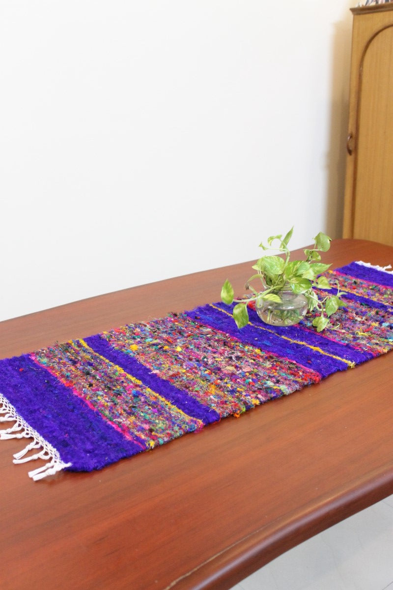Blue Handwoven Orchid Runner