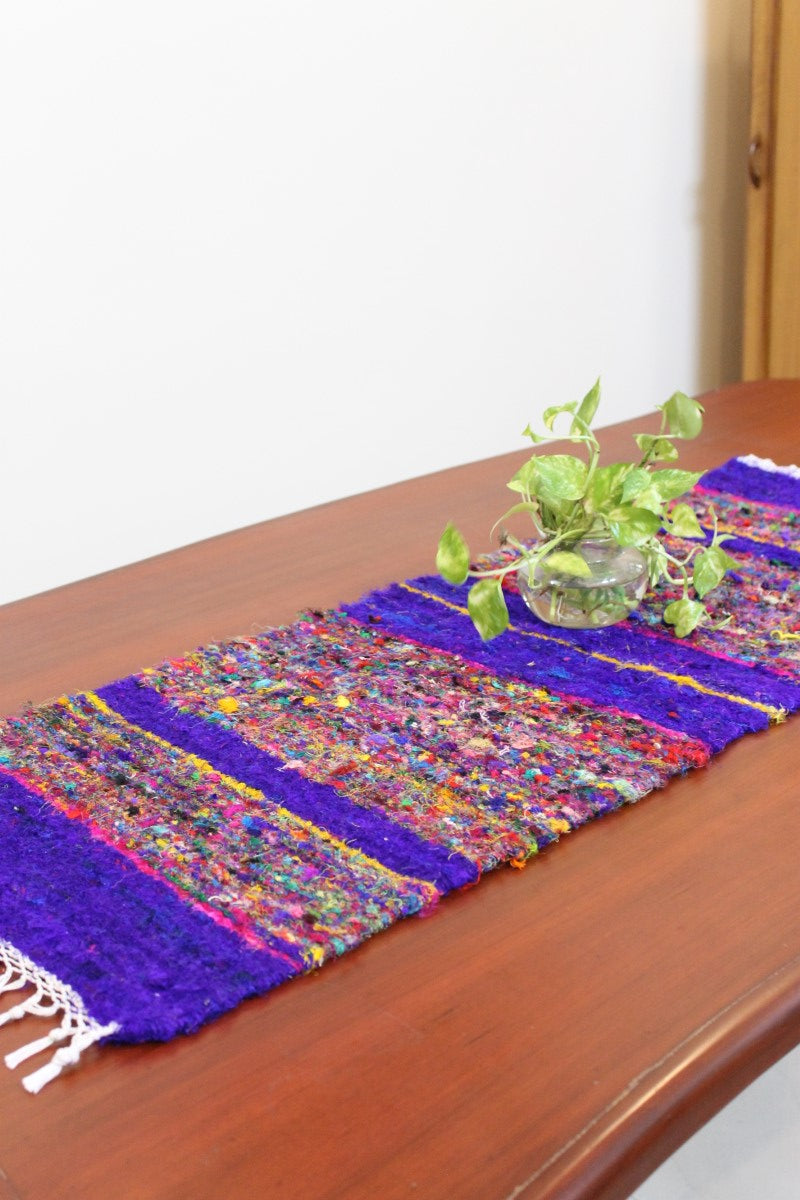 Blue Handwoven Orchid Runner