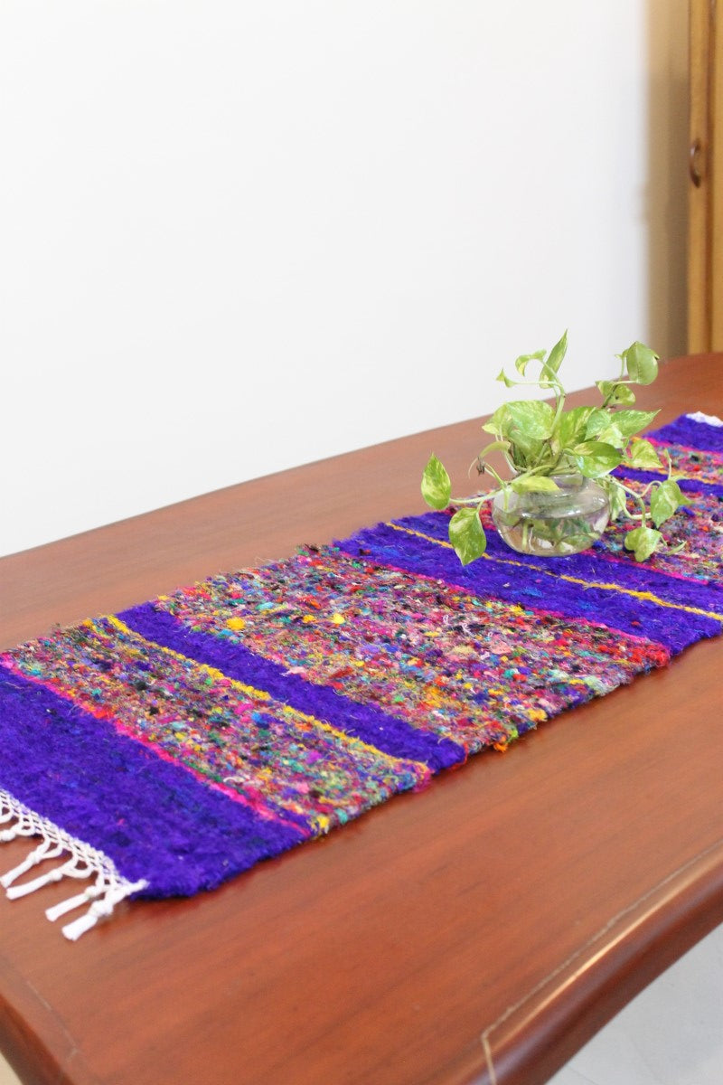 Blue Handwoven Orchid Runner