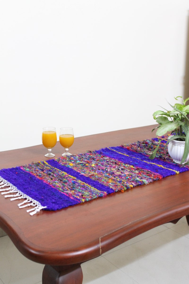 Blue Handwoven Orchid Runner