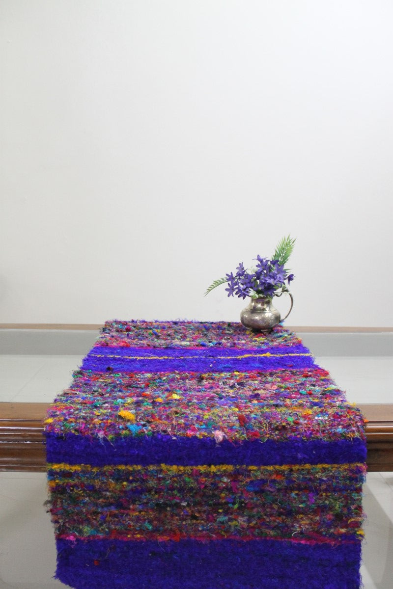 Blue Handwoven Orchid Runner