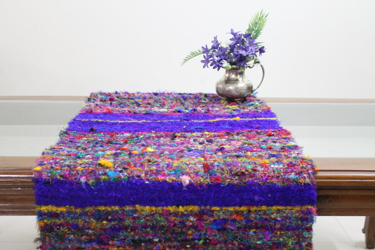 Blue Handwoven Orchid Runner
