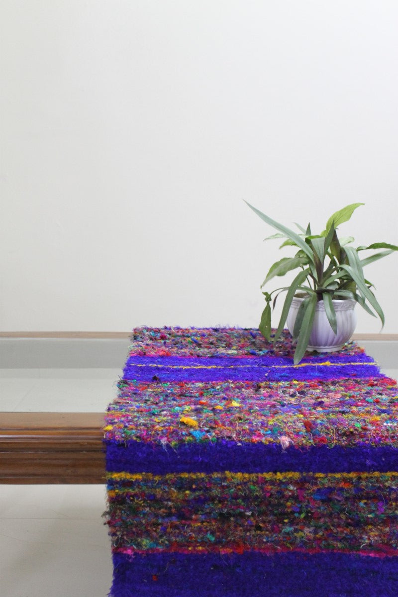 Blue Handwoven Orchid Runner
