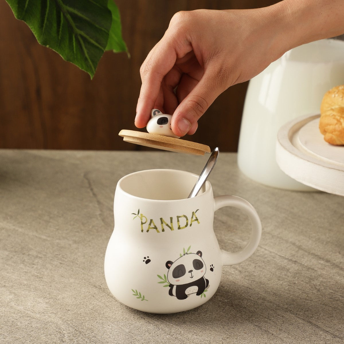 Panda Mug with Spoon
