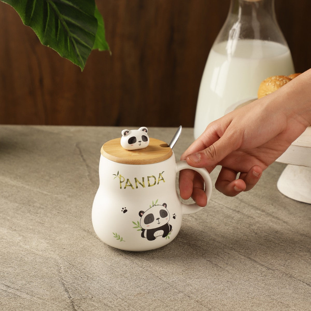 Panda Mug with Spoon