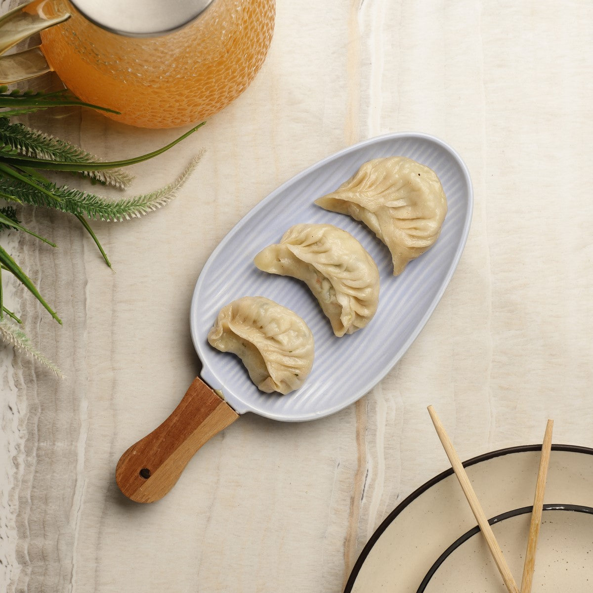 Shovel Ceramic Serving Platter with Handle