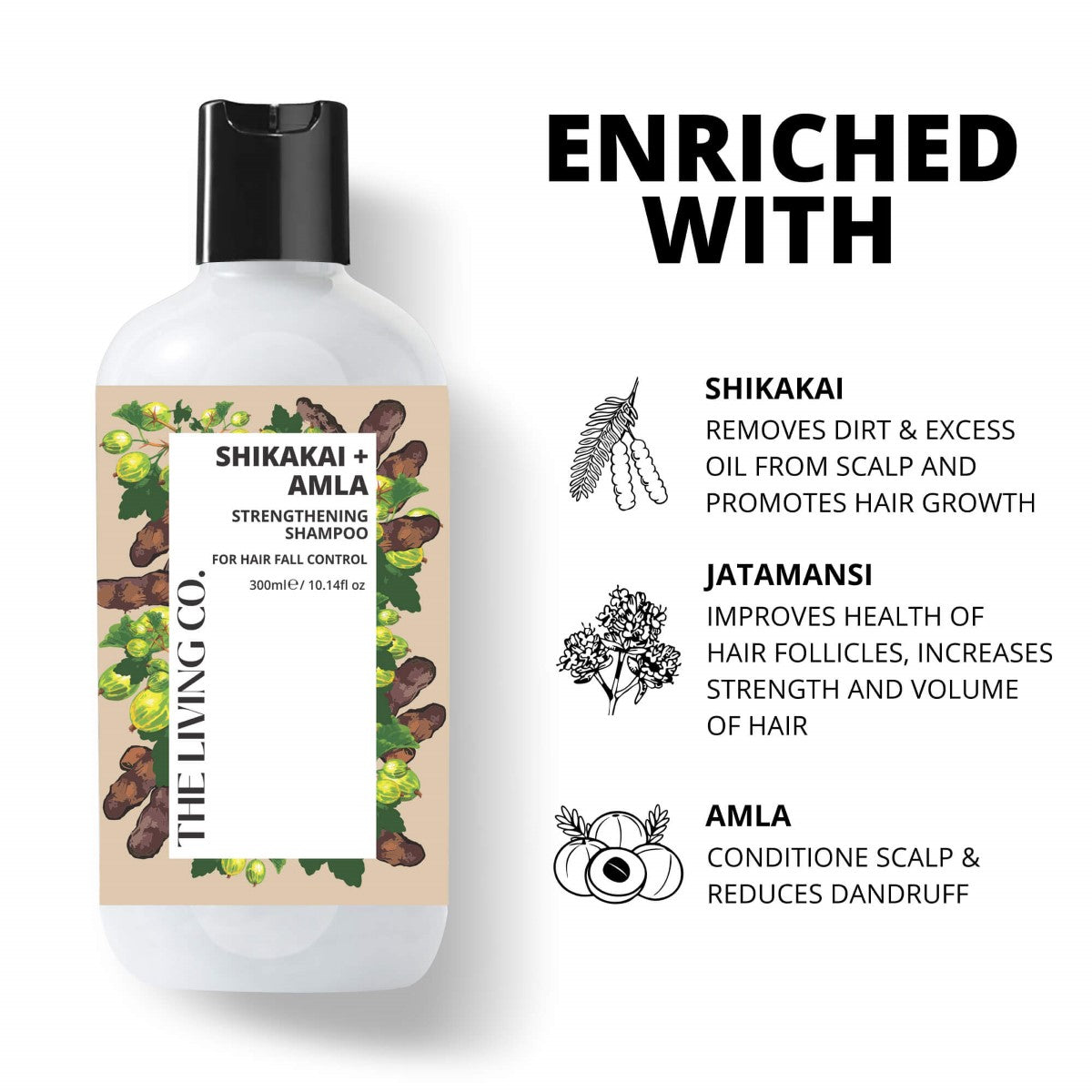 Strengthening Shampoo With Shikakai + Amla