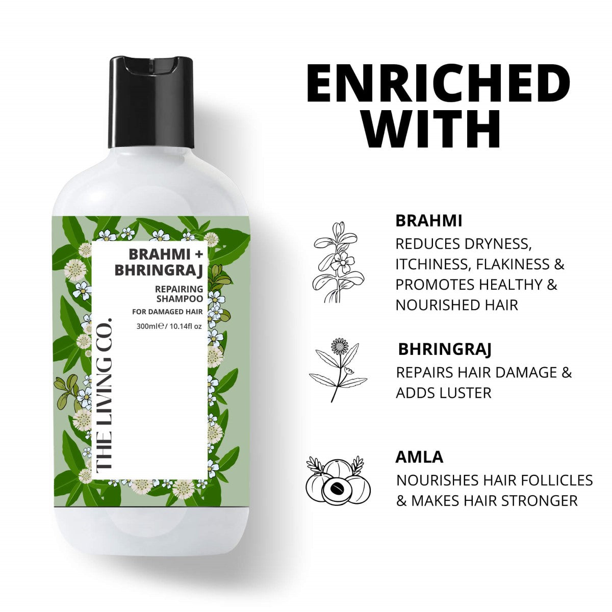 Repairing Shampoo With Brahmi + Bhringraj