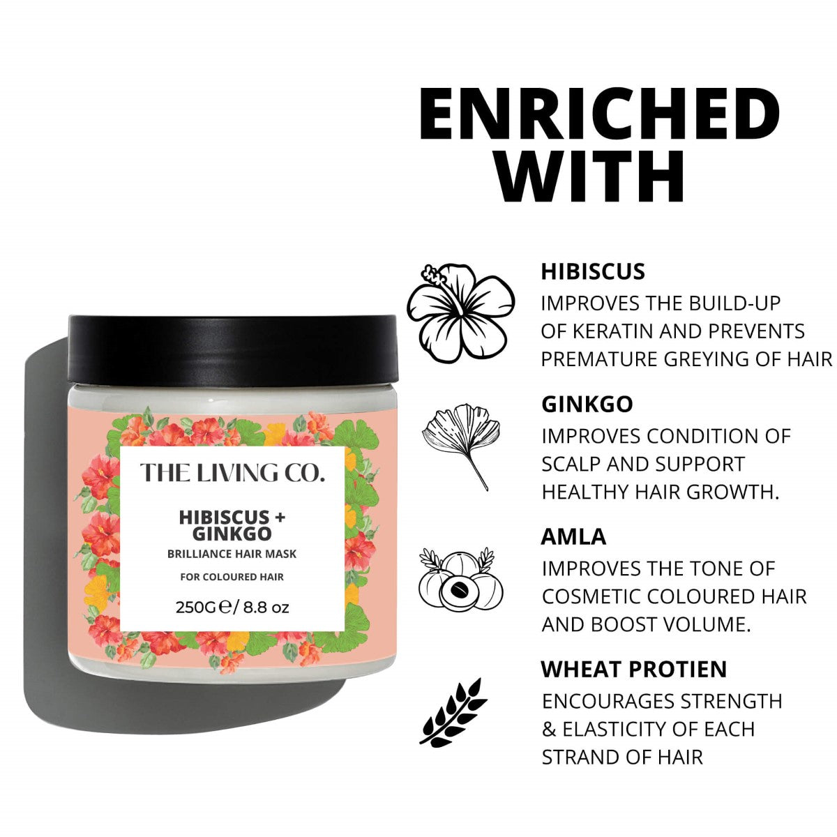 Brilliance Hair Mask With Hibiscus + Ginkgo