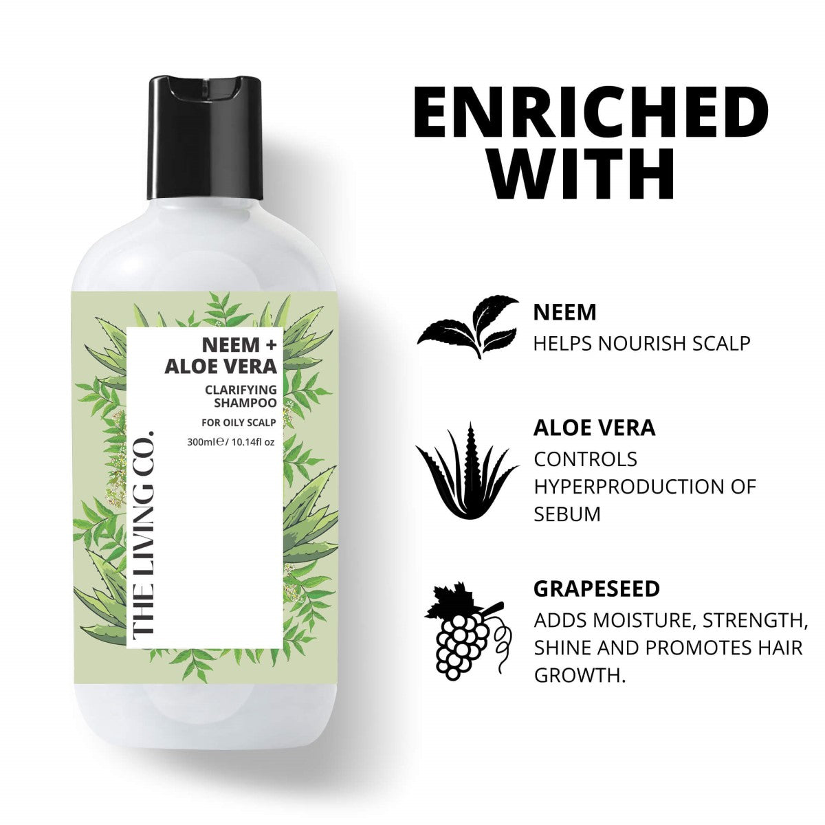 Clarifying Shampoo With Neem + Aloe Vera