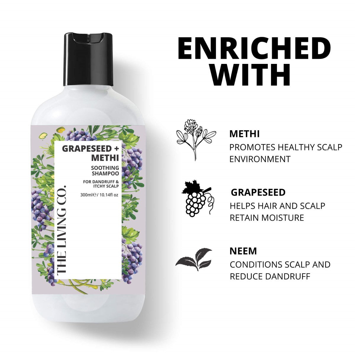 Soothing Shampoo With Grapeseed + Methi