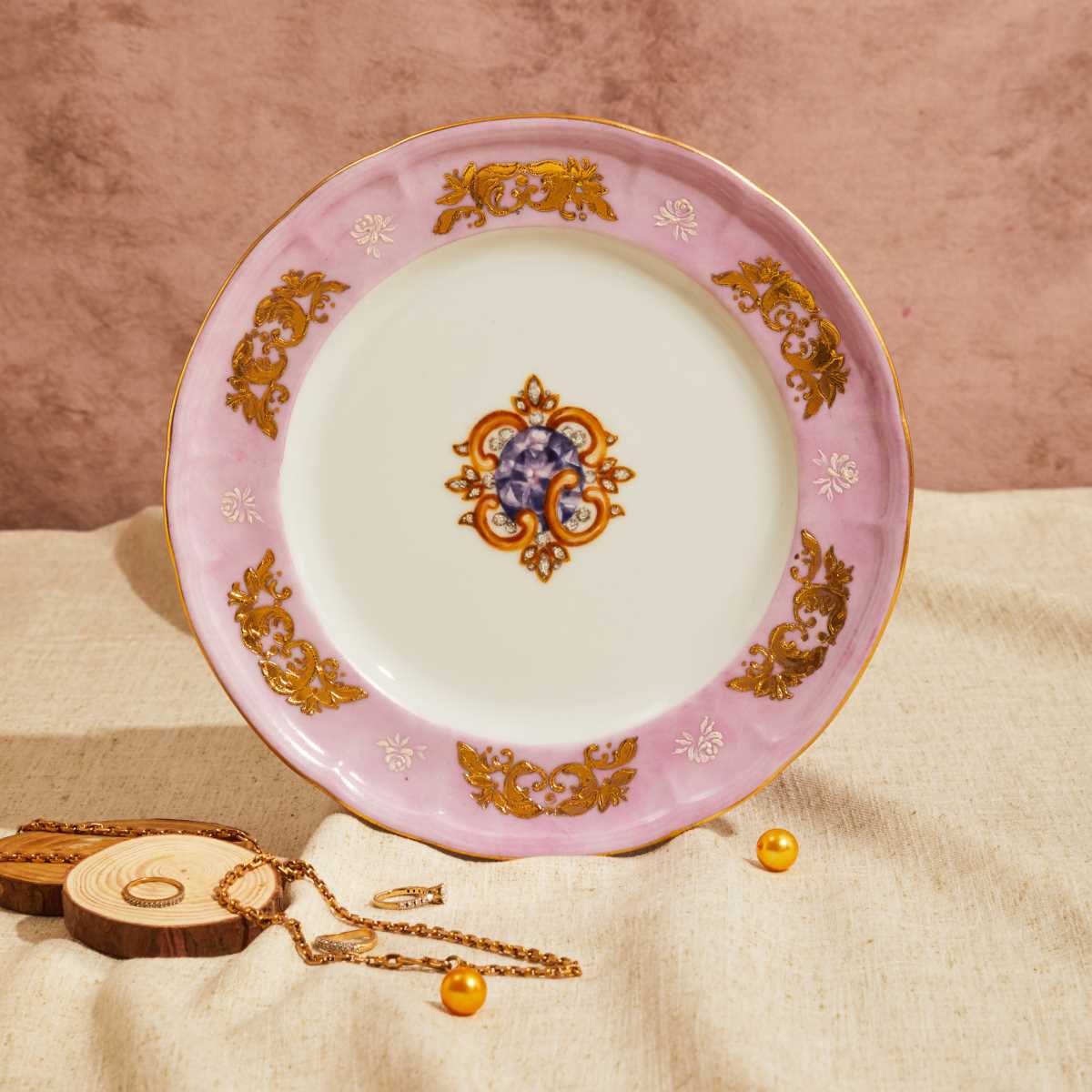 Handpainted Crown Wall Decor Plate