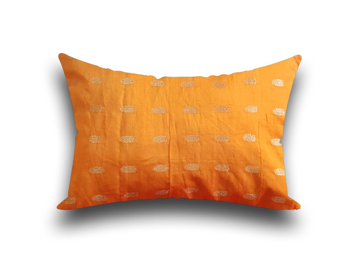 Zari Dotted Yellow Cushion Cover