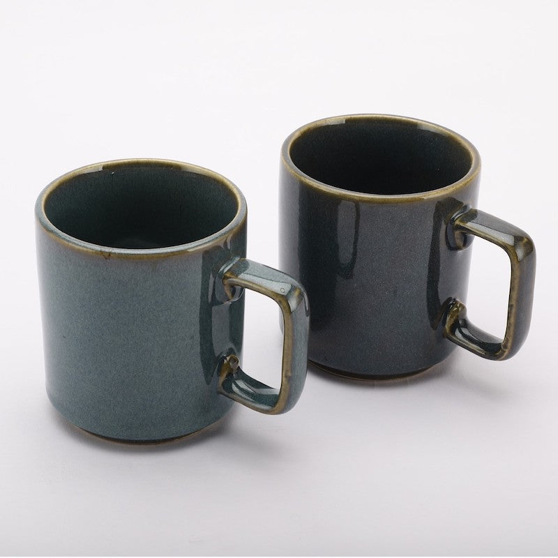 Metallic Blue Royal Coffee Mugs (Set of 2)
