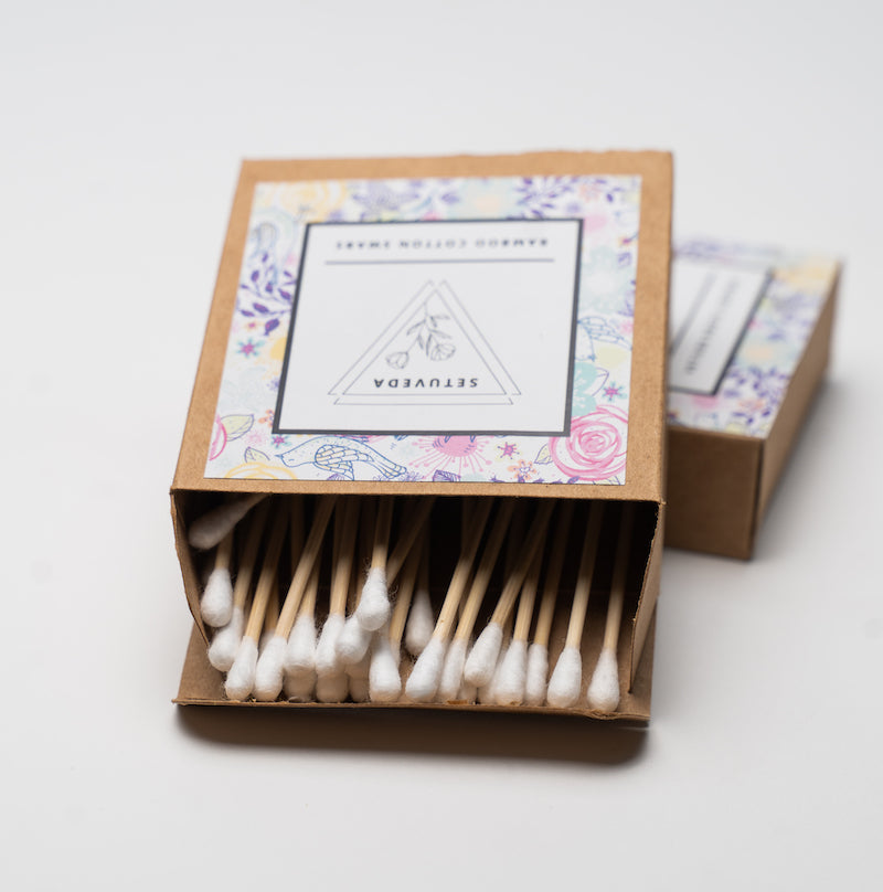 Biodegradable Bamboo Cotton Swabs (Pack of 2)