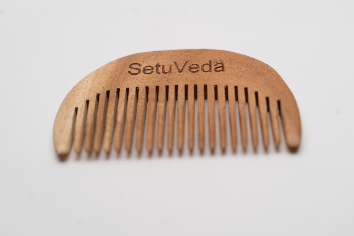 Handmade Neem Wood Beard Comb | Beard Styling