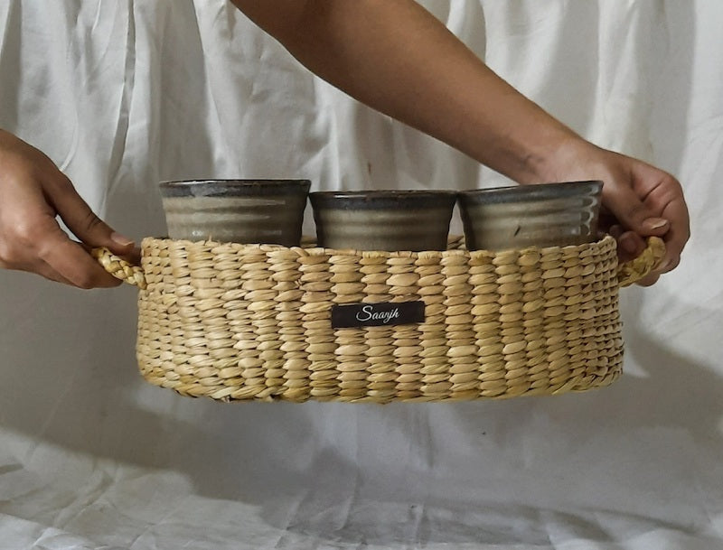 Handwoven Kauna Fruit Basket | Bread Basket