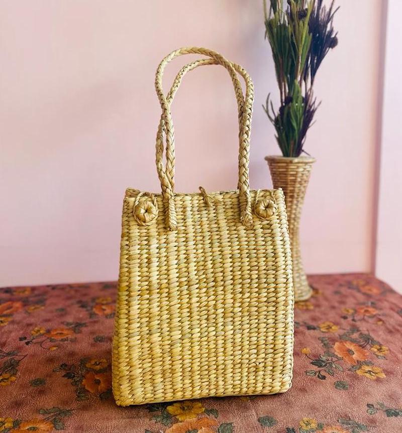 Handwoven Kauna Bag with Sling & Twin Locks