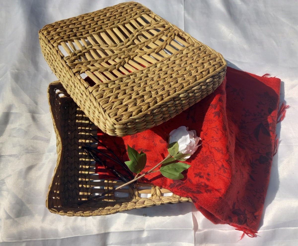 Handcrafted Kouna Storage Basket with Lid