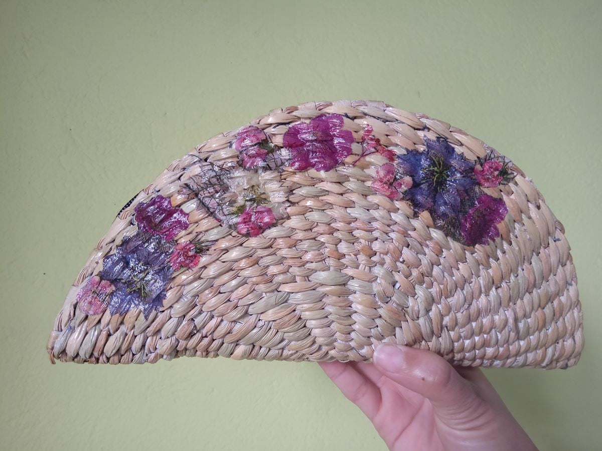 Crescent Shaped Kouna Purse With Spring Print