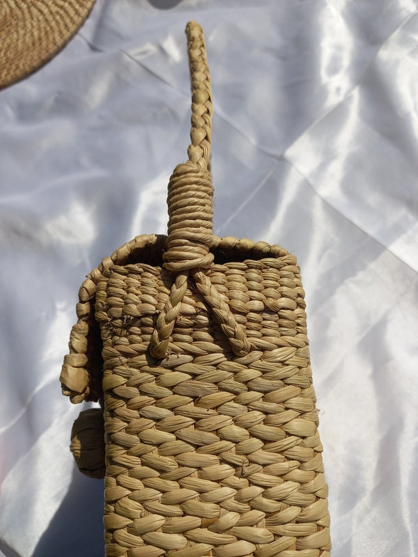 Handwoven Kouna Bag With Sling And Twin Lock