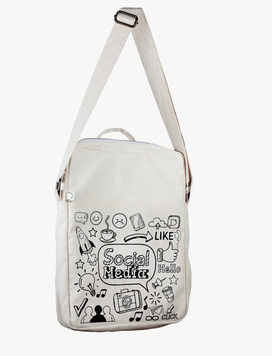 Social Media Canvas Laptop Bag