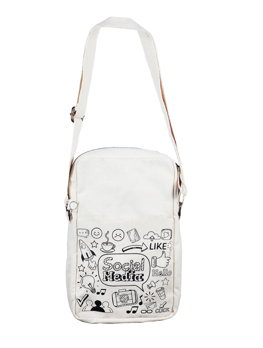 Social Media Canvas Laptop Bag