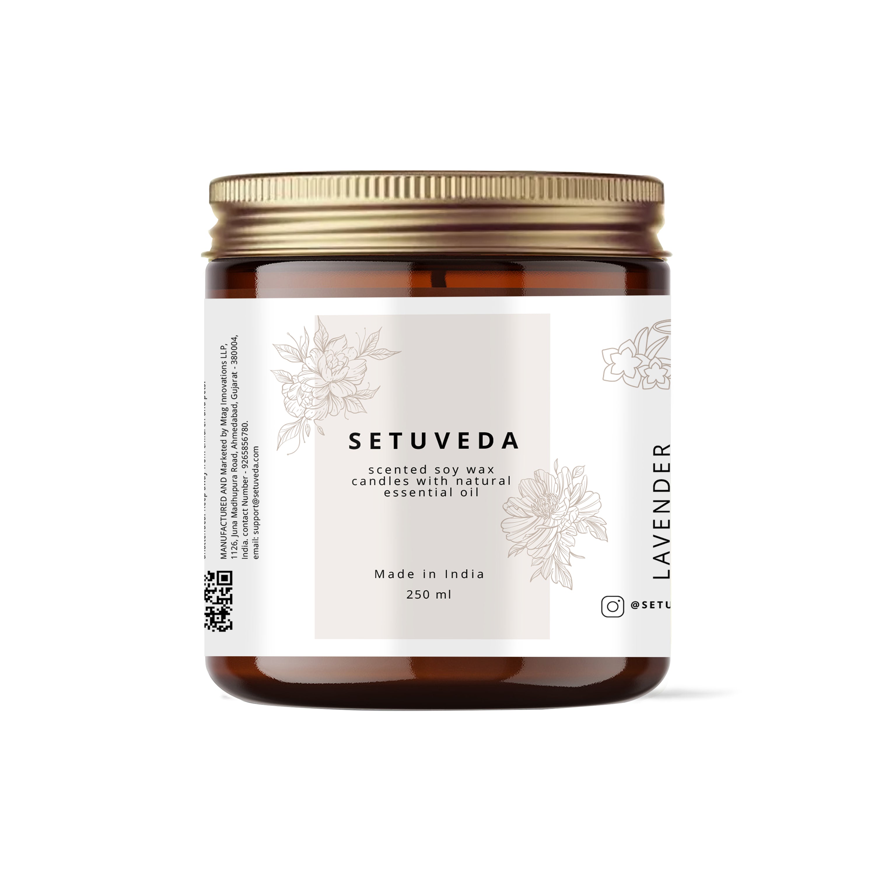 Handcrafted Scented Soy wax Candle Jar | Essential Oil