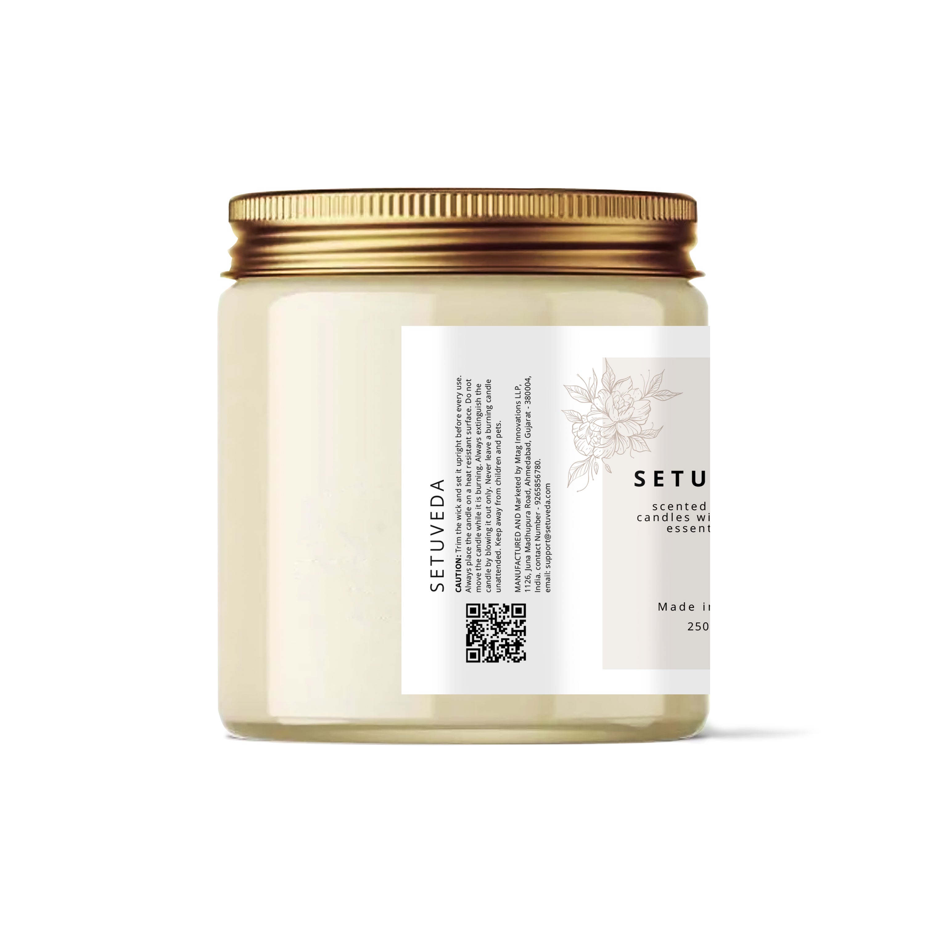 Handcrafted Scented Soy wax Candle Jar | Essential Oil