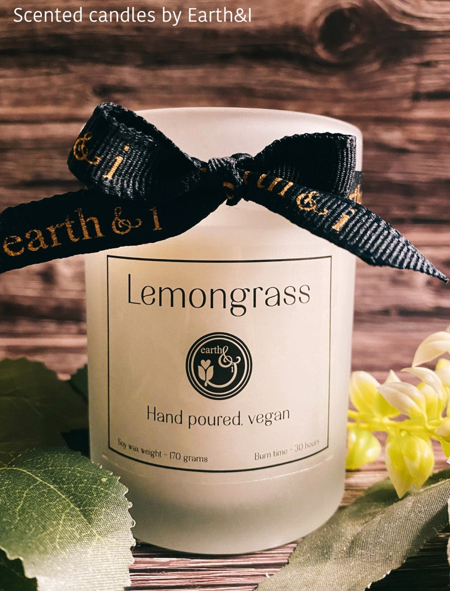 Lemongrass Hand Poured Vegan Scented Candle