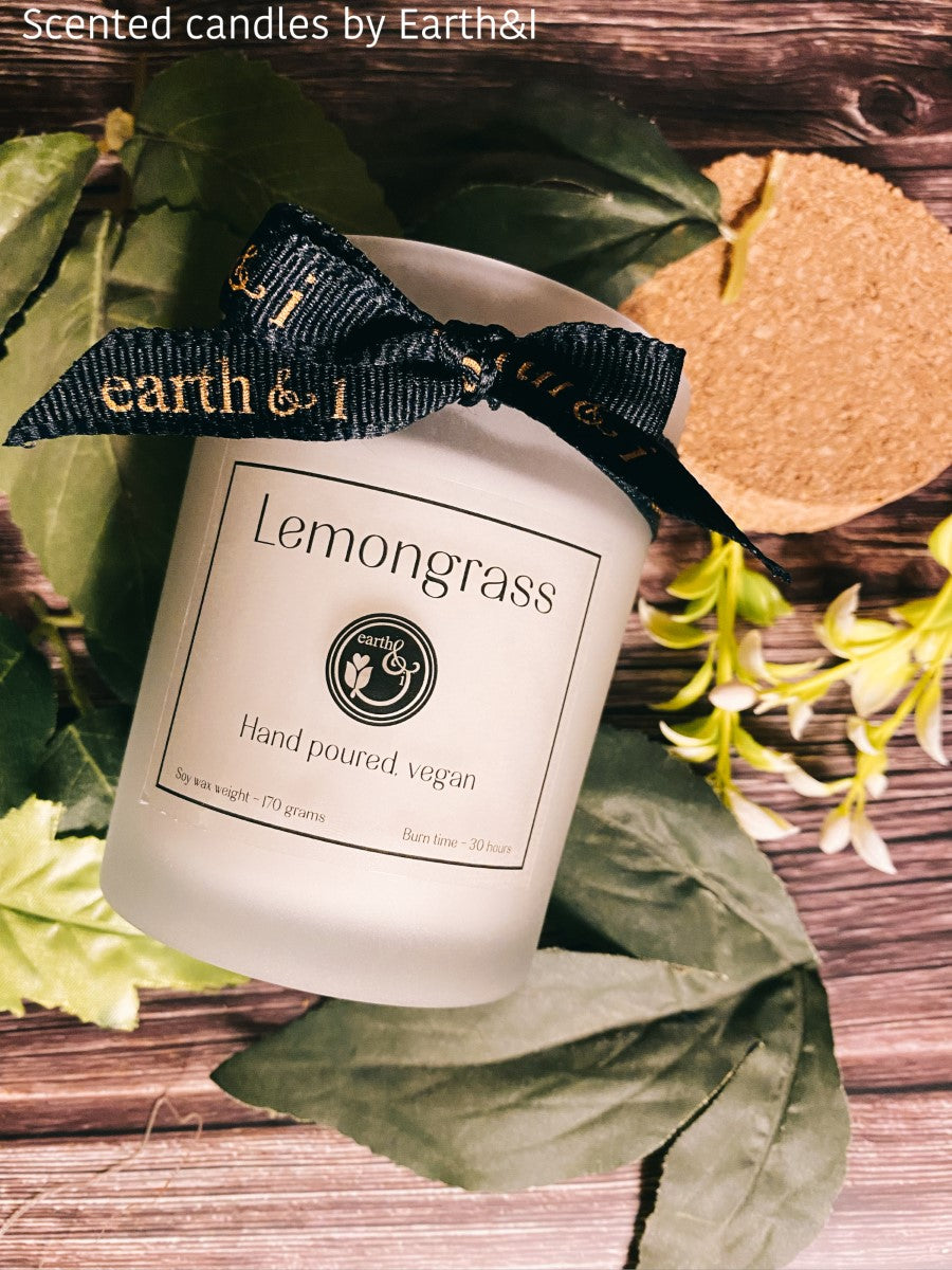 Lemongrass Hand Poured Vegan Scented Candle
