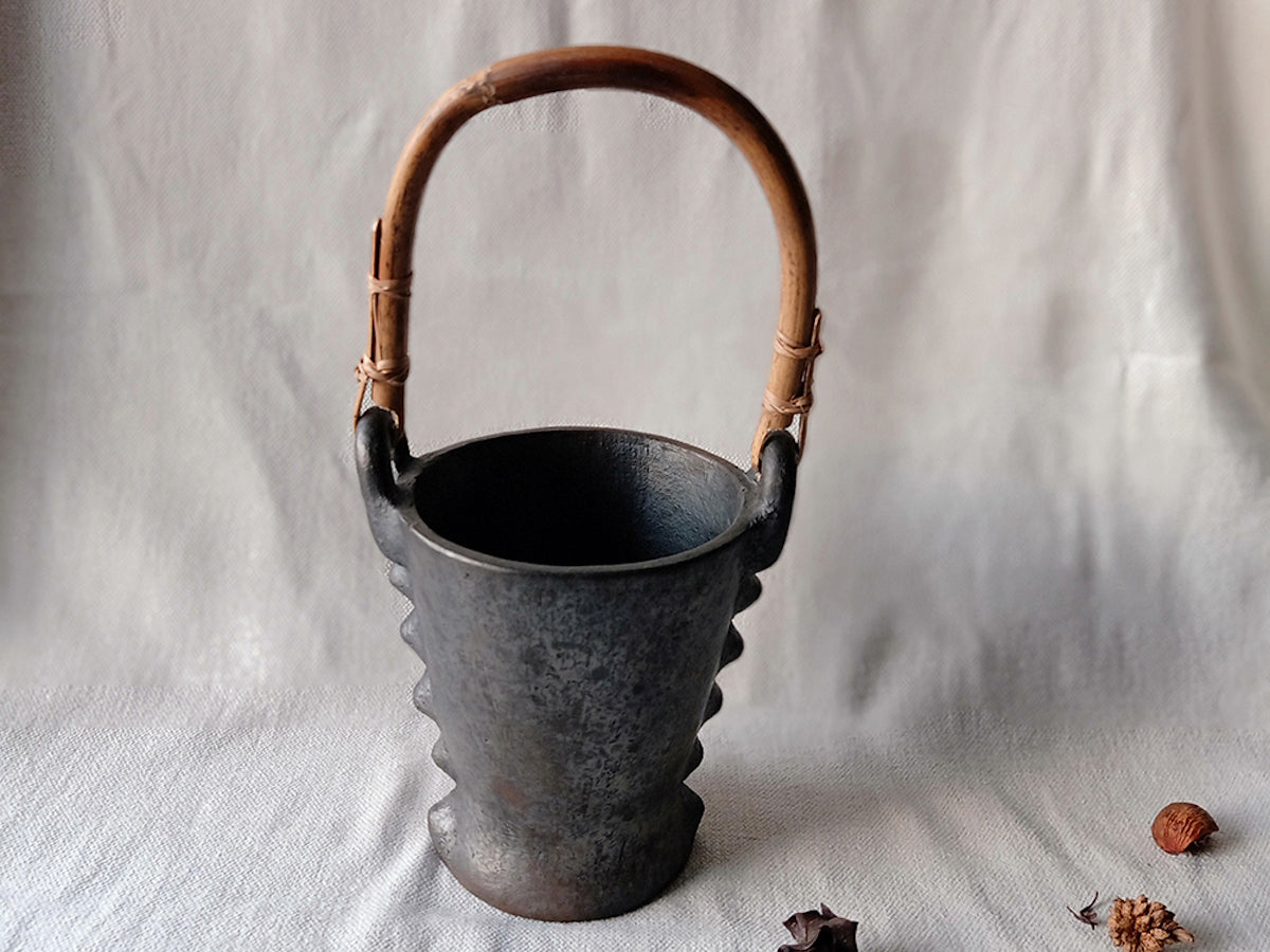 Longpi Black Pottery Ice Bucket (Small)