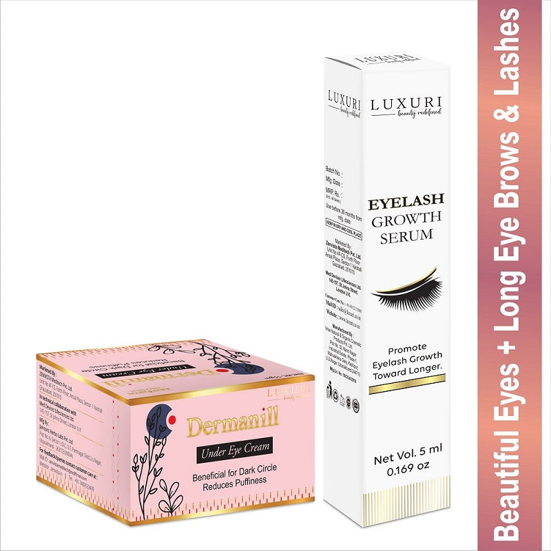 Dark Circles Under Eye Cream || Eyebrows & Eyelash Growth Serum Combo-30 ml
