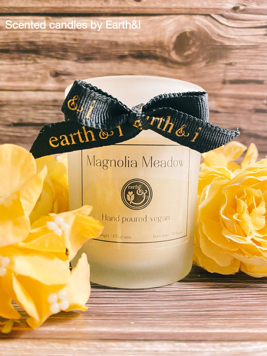 Magnolia Meadow Scented Hand Poured Vegan Candle