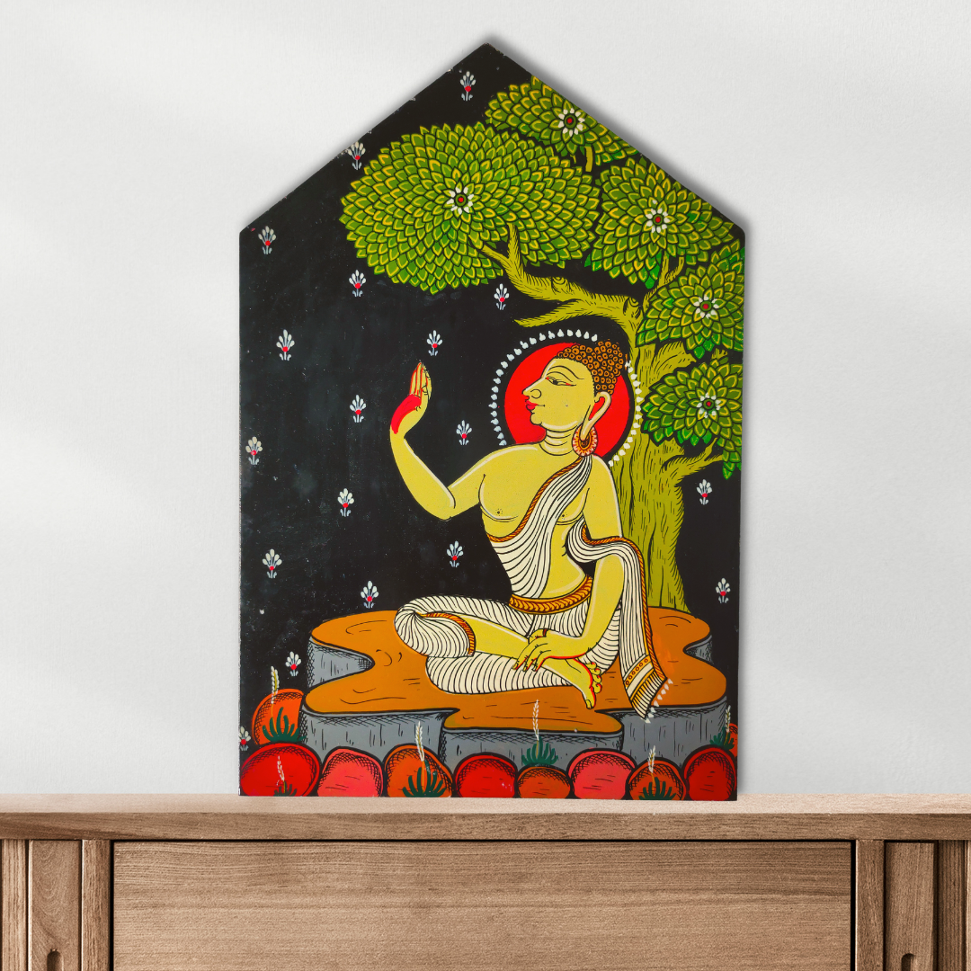 Hand-Painted Pattachitra Buddha Wall Art