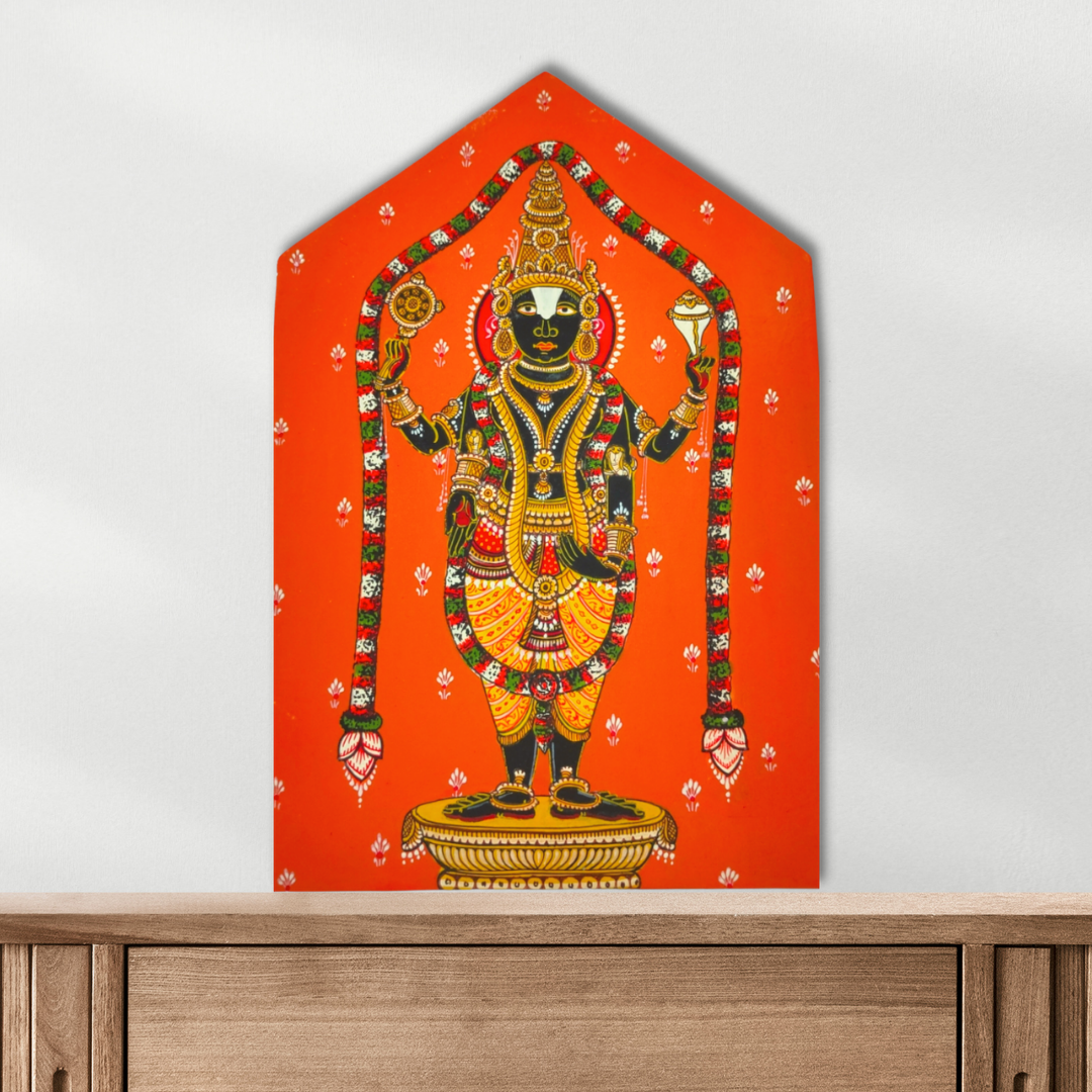 Hand-Painted Balaji Wall Panel