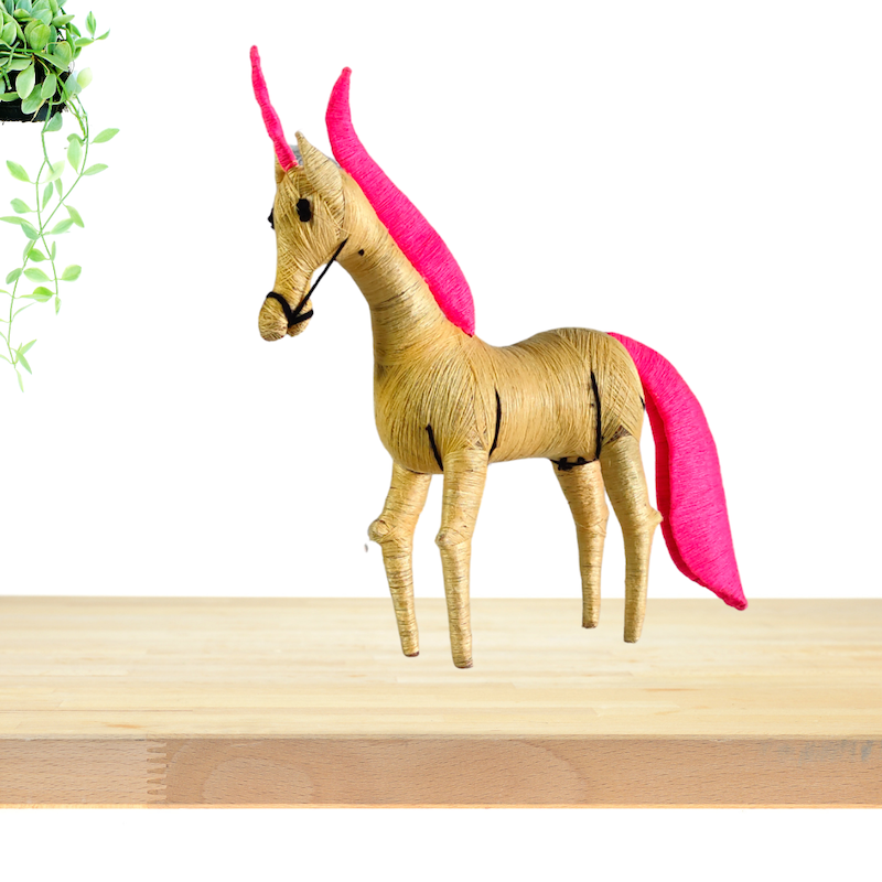 HandCrafted Coir Unicorn | Ecofriendly & Sustainable Décor