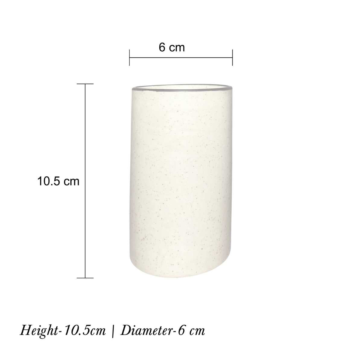 Matte White Ceramic Glasses (Set of 4)