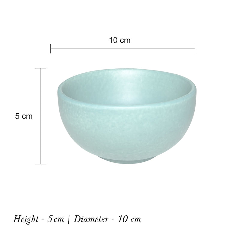 Matte Eurasian Ceramic Katori Bowls (Set of 6)