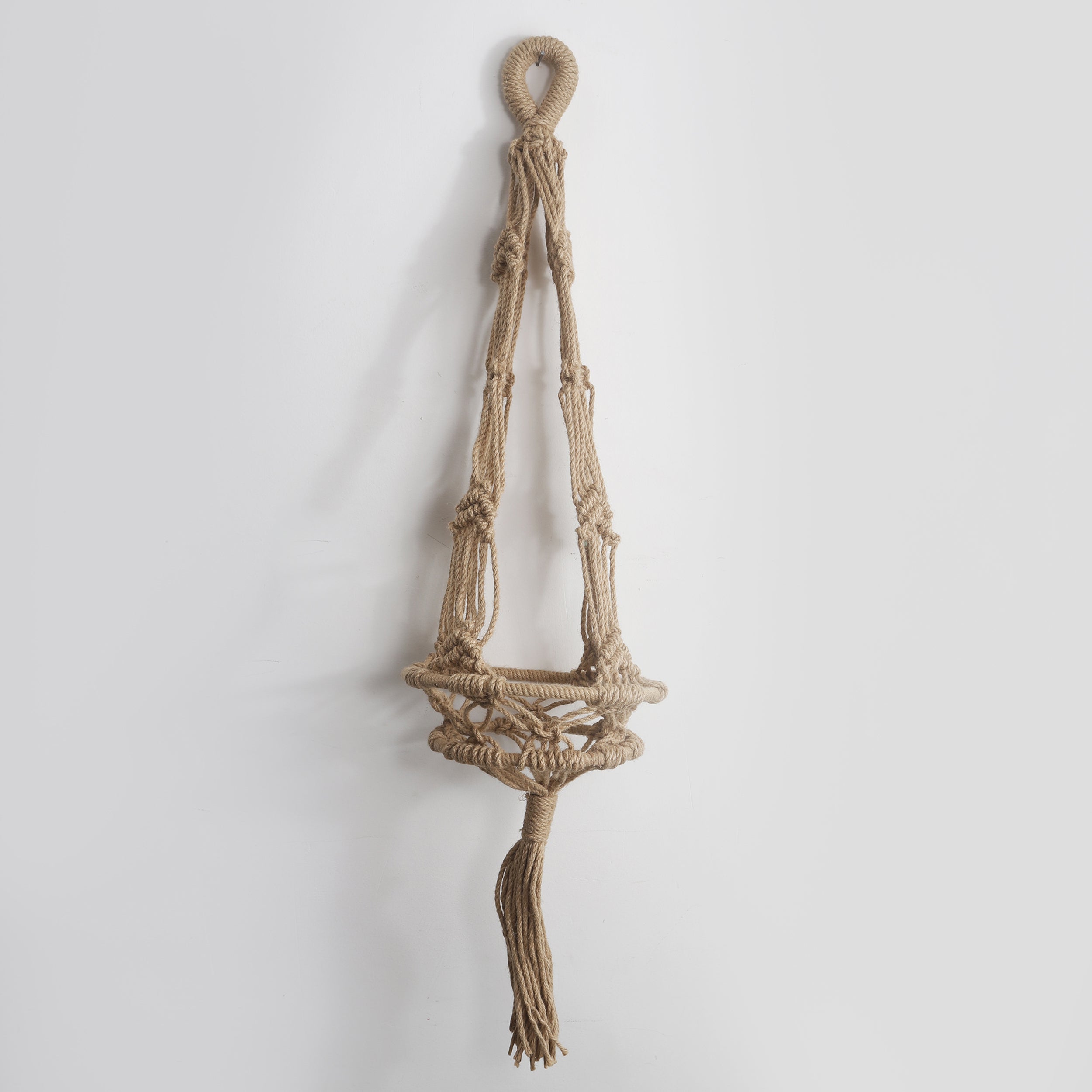 Knotted Natural Bohemian Macrame Jute Planter