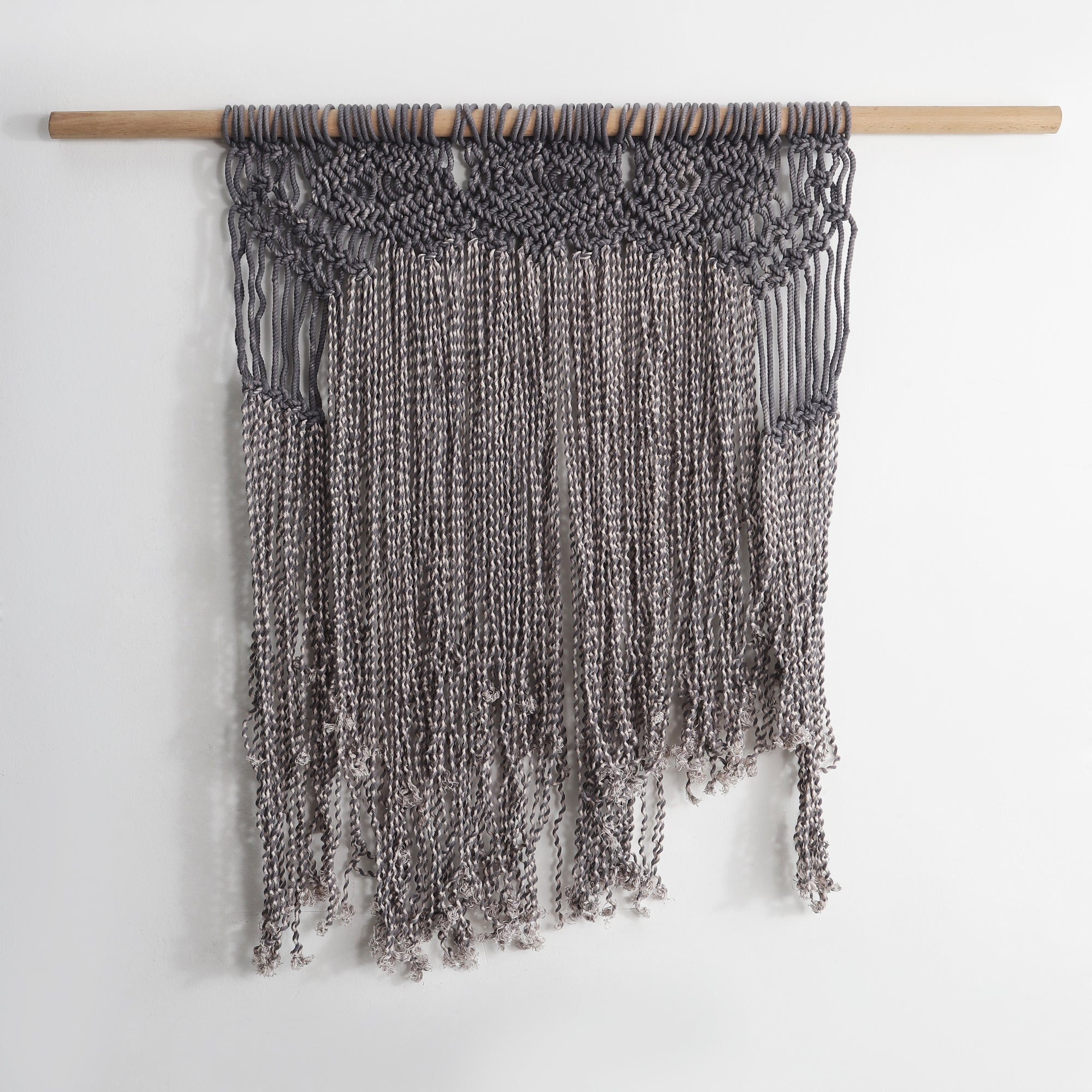 Grey Bohemian Macrame Wall Hanging