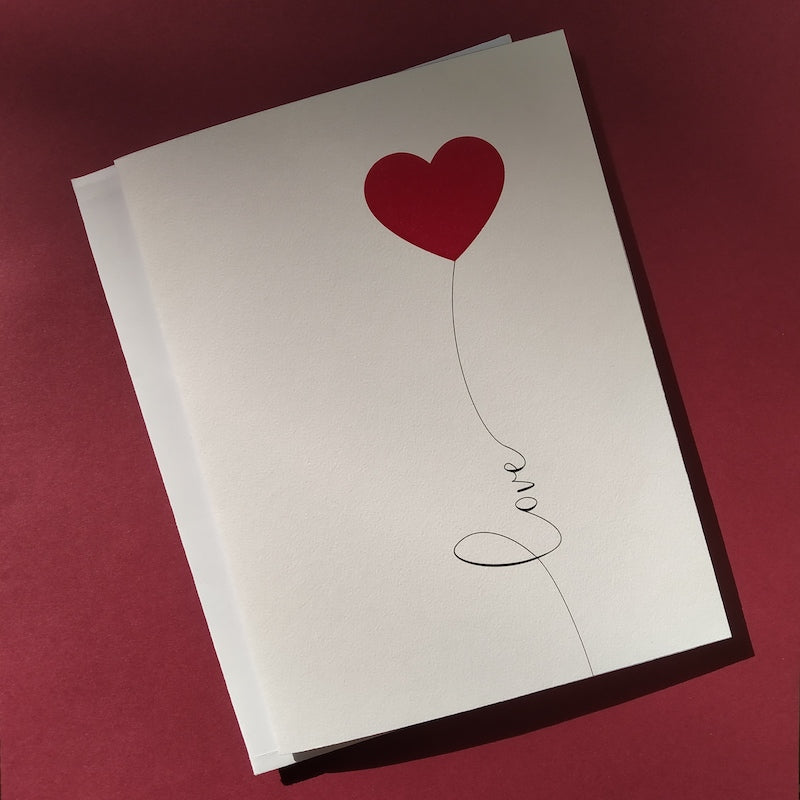 Heart Print Birthday Greeting Card