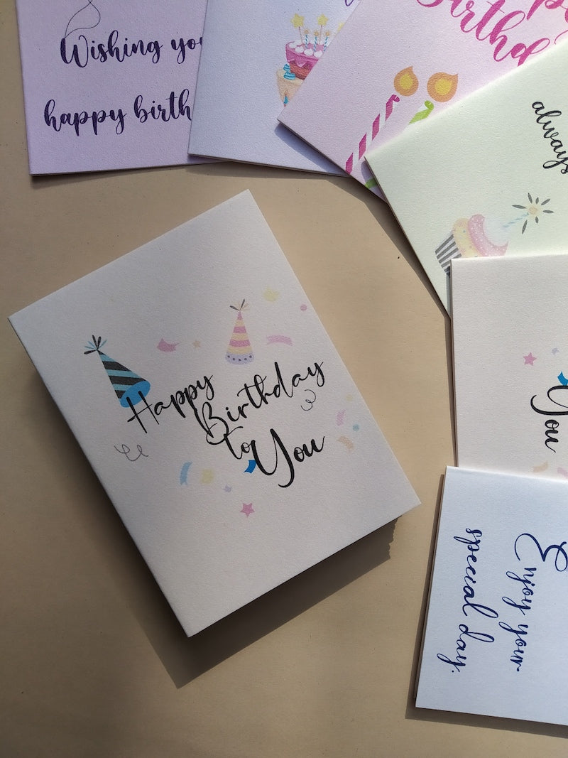Mini Birthday Greeting Cards (Set of 6)