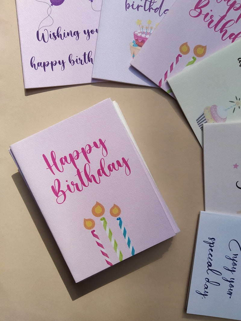 Mini Birthday Greeting Cards (Set of 6)