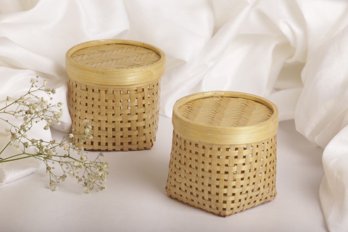Bamboo Handmade Trinket/Gift Box (Set Of 2)