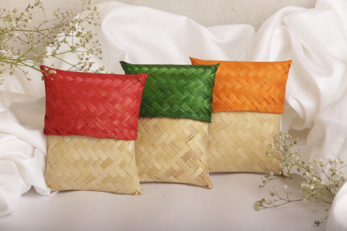 Bamboo Handmade Stationary/Gift Pouch Multipurpose (Set Of 3)