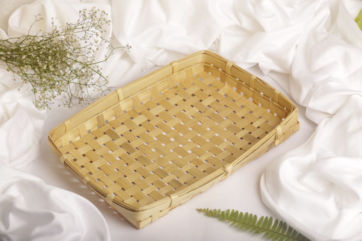 Bamboo Handmade Multipurpose Square Tray/Basket